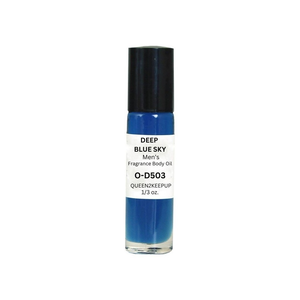 Deep Blue Sky (Men) Body Oil 10 ml Fragrance All Natural 1/3 oz Roll-On Scent